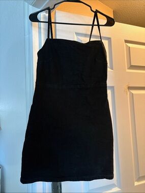 Denim black dress